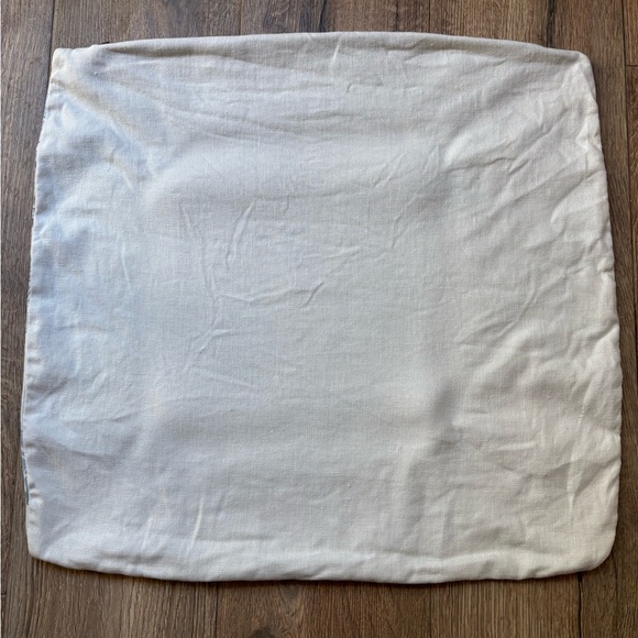 Linen Floral Pillow Cover 22 inches Square Handmade - Picture 7 of 7